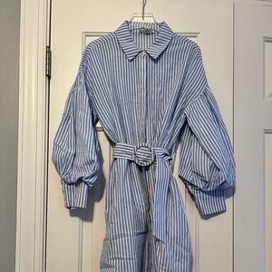 A loves A pinstripe dress